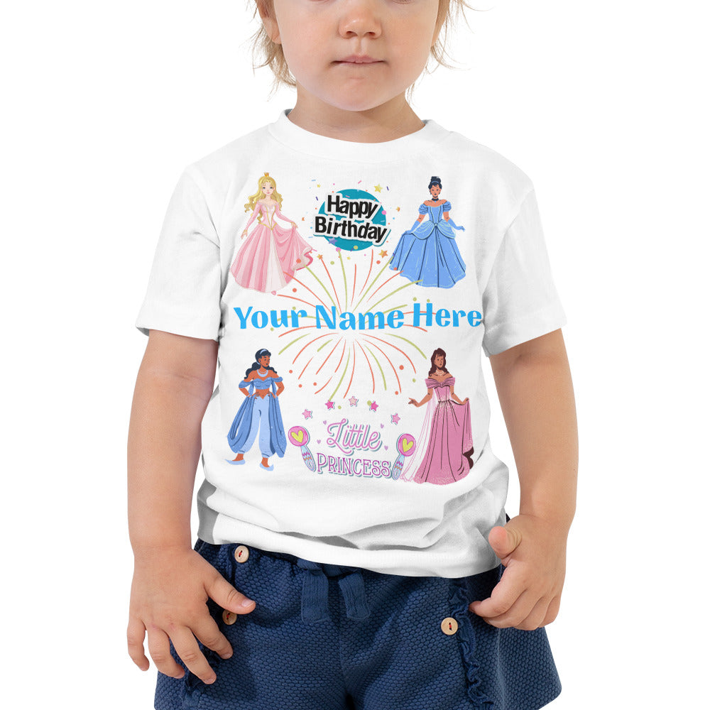 Personalized Little Princess Happy Birthday T-Shirt